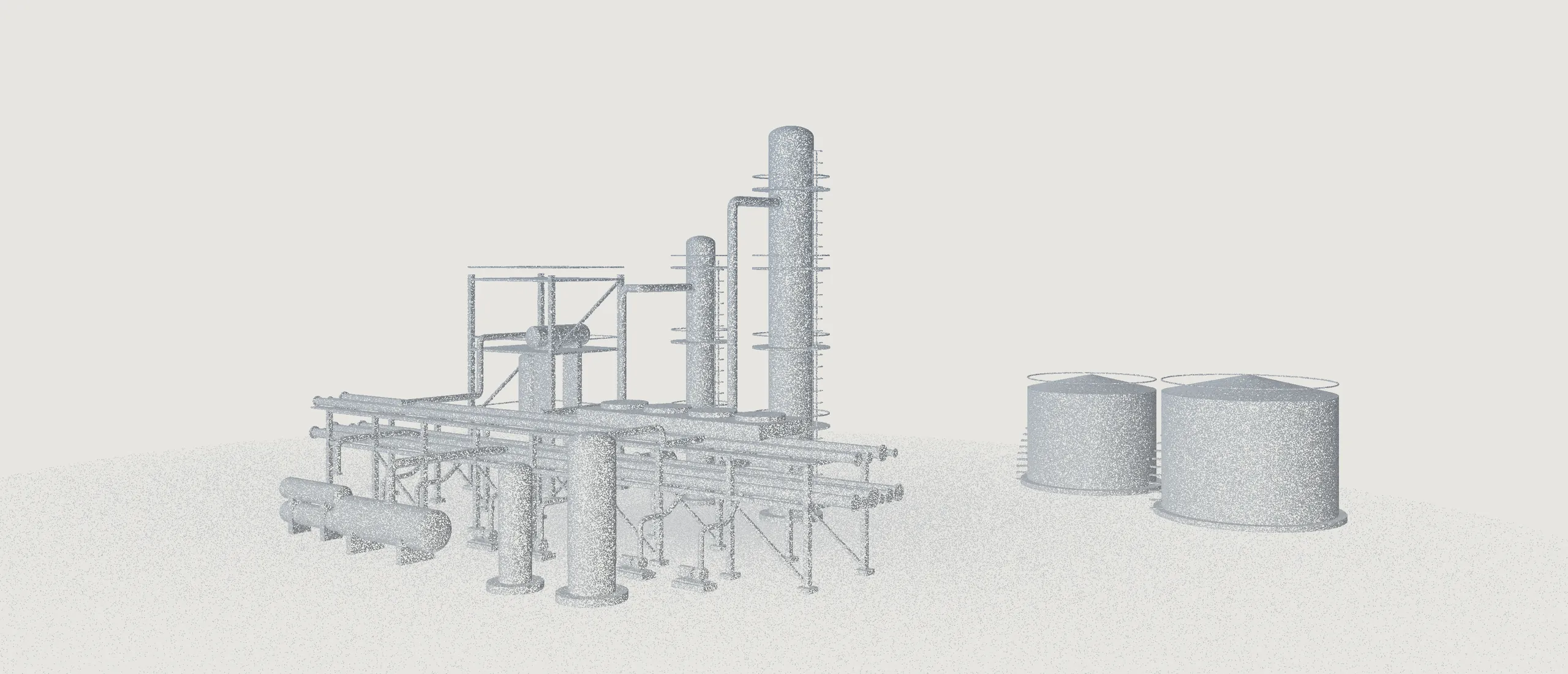 Laser-scan point cloud of a process plant